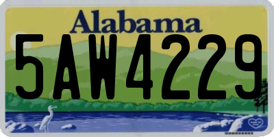 AL license plate 5AW4229