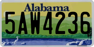 AL license plate 5AW4236