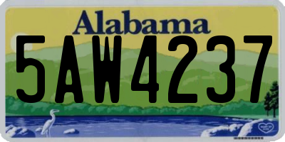 AL license plate 5AW4237