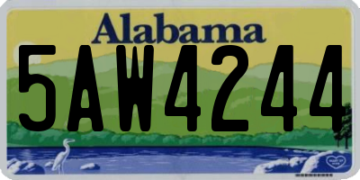 AL license plate 5AW4244