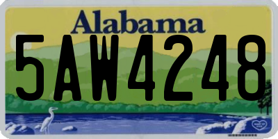 AL license plate 5AW4248