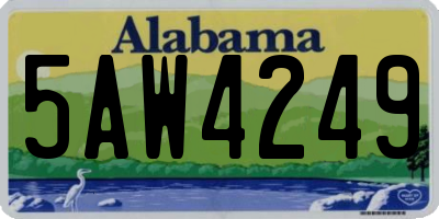 AL license plate 5AW4249