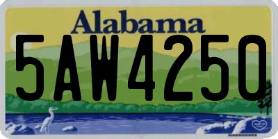 AL license plate 5AW4250