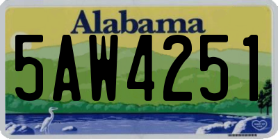 AL license plate 5AW4251