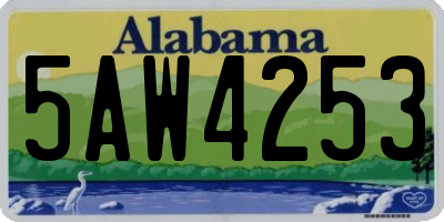 AL license plate 5AW4253