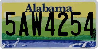 AL license plate 5AW4254