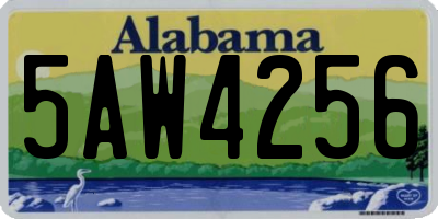 AL license plate 5AW4256