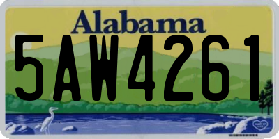 AL license plate 5AW4261