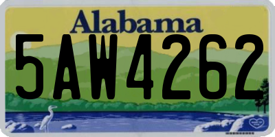 AL license plate 5AW4262