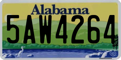 AL license plate 5AW4264