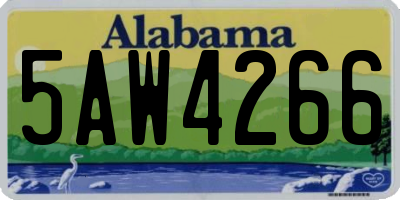 AL license plate 5AW4266
