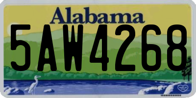 AL license plate 5AW4268