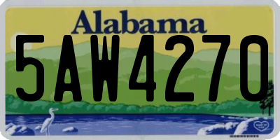 AL license plate 5AW4270