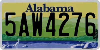 AL license plate 5AW4276