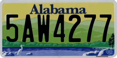 AL license plate 5AW4277