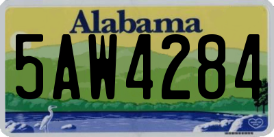 AL license plate 5AW4284