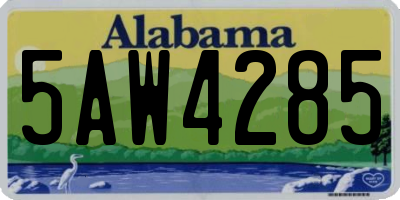 AL license plate 5AW4285