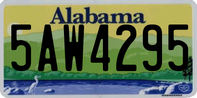 AL license plate 5AW4295