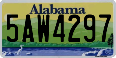 AL license plate 5AW4297