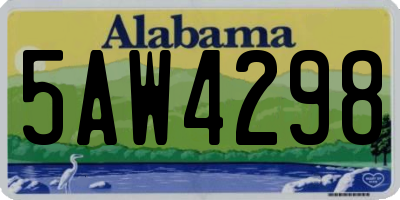 AL license plate 5AW4298