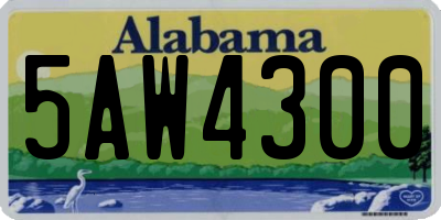 AL license plate 5AW4300