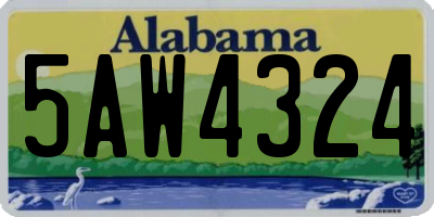 AL license plate 5AW4324