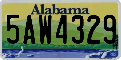 AL license plate 5AW4329