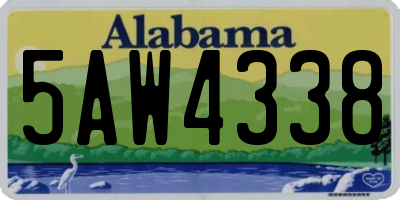 AL license plate 5AW4338