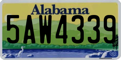 AL license plate 5AW4339