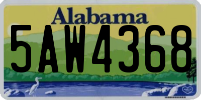 AL license plate 5AW4368
