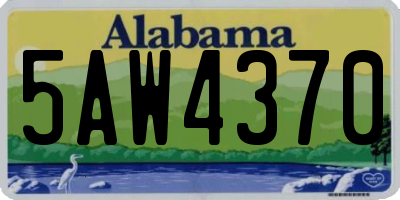 AL license plate 5AW4370
