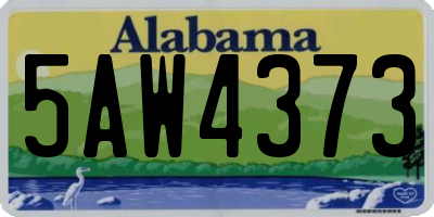 AL license plate 5AW4373