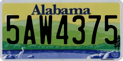 AL license plate 5AW4375