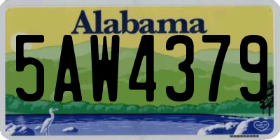 AL license plate 5AW4379