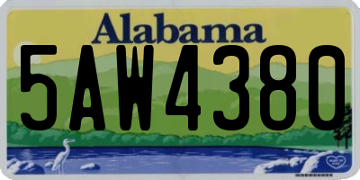 AL license plate 5AW4380
