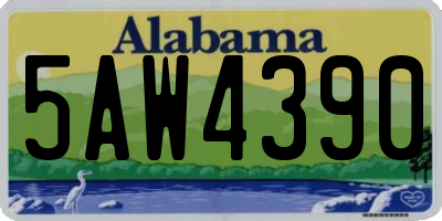 AL license plate 5AW4390