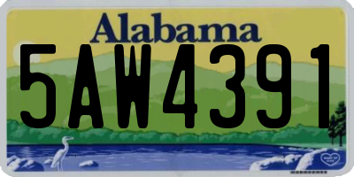 AL license plate 5AW4391