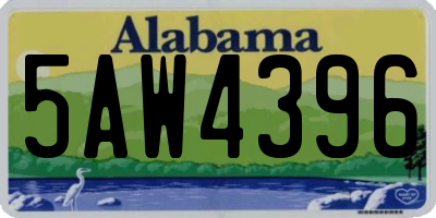 AL license plate 5AW4396