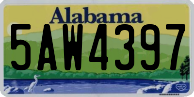 AL license plate 5AW4397