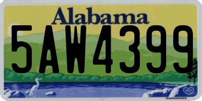 AL license plate 5AW4399