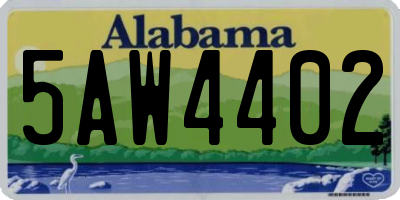 AL license plate 5AW4402