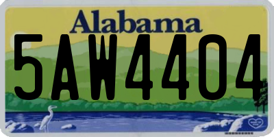 AL license plate 5AW4404