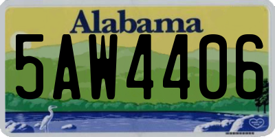 AL license plate 5AW4406