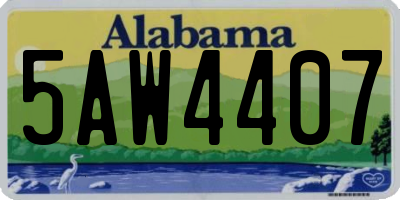 AL license plate 5AW4407