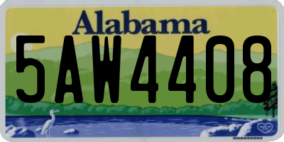 AL license plate 5AW4408