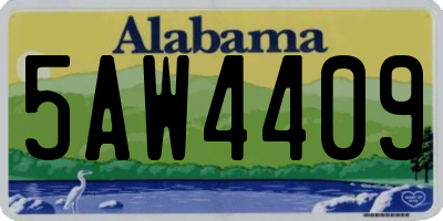 AL license plate 5AW4409