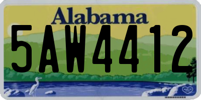AL license plate 5AW4412