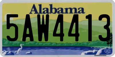 AL license plate 5AW4413