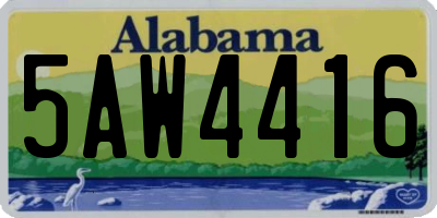 AL license plate 5AW4416