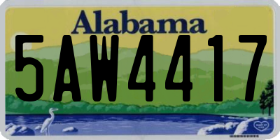 AL license plate 5AW4417